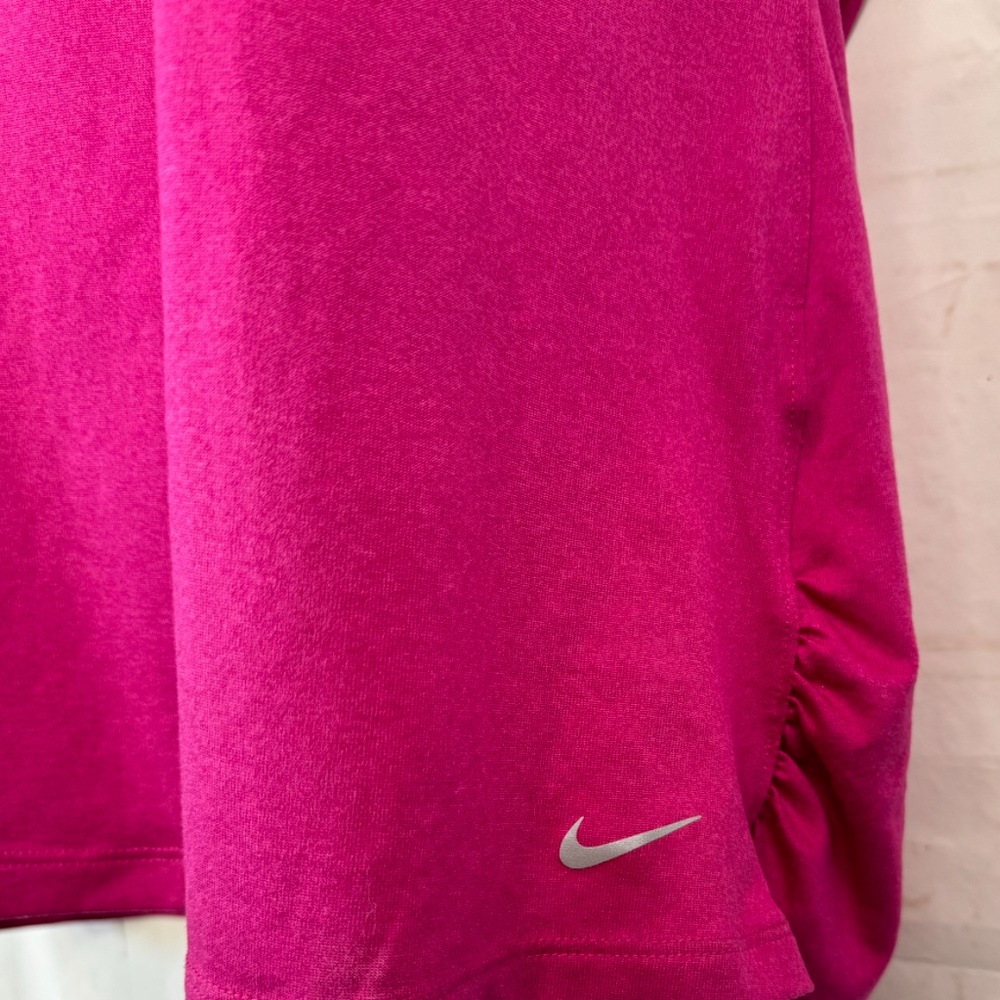 Nike Dri Fit Womens Burgundy Sports Athletic Workout SS Ruch Shirt Top Sz. XL - Picture 11 of 16
